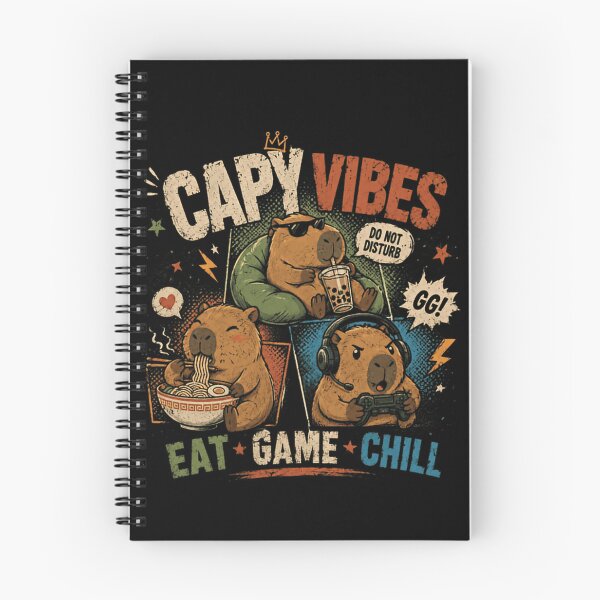 Item preview, Capy Vibes Eat Game Chill Capybara Gamer Relaxation Animal designed and sold by JonesFlora2025.