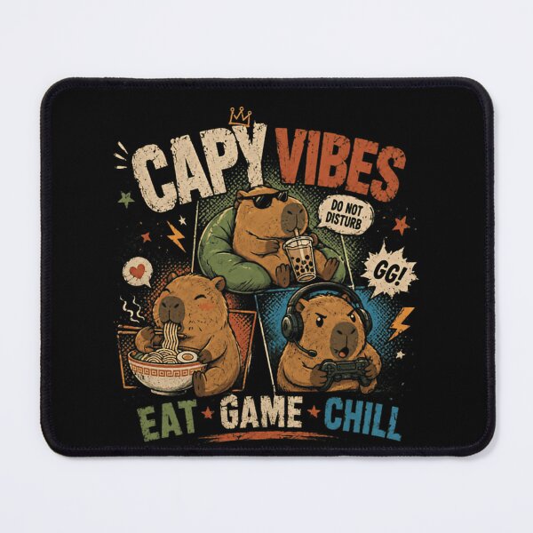 Item preview, Capy Vibes Eat Game Chill Capybara Gamer Relaxation Animal designed and sold by JonesFlora2025.