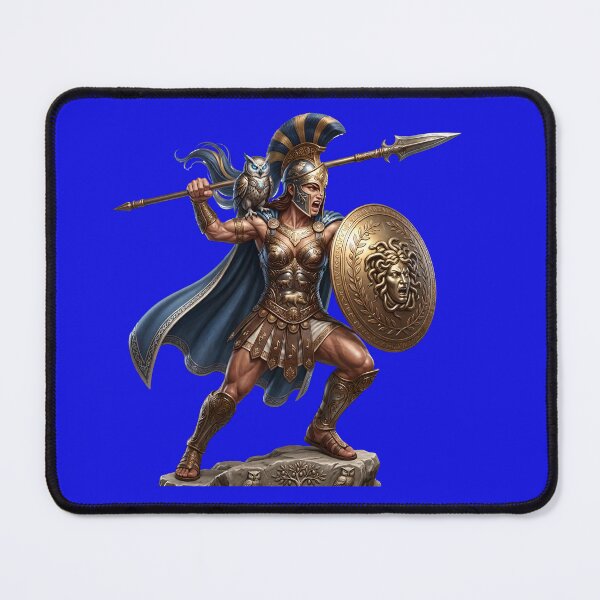 Item preview, Goddess Athena with Medusa Shield Art designed and sold by Utopian-Magic.