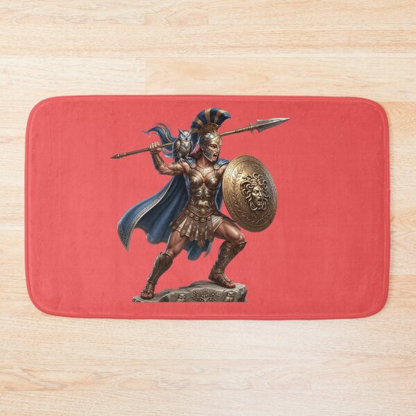 Item preview, Goddess Athena with Medusa Shield Art designed and sold by Utopian-Magic.