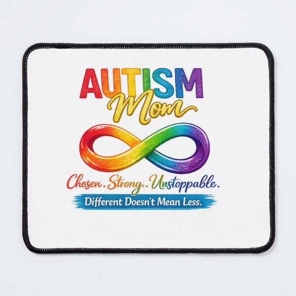 Item preview, Autism Mom Chosen Strong Unstoppable | Different Doesn't Mean Less | Autism Infinity Design designed and sold by Divine Boutique.
