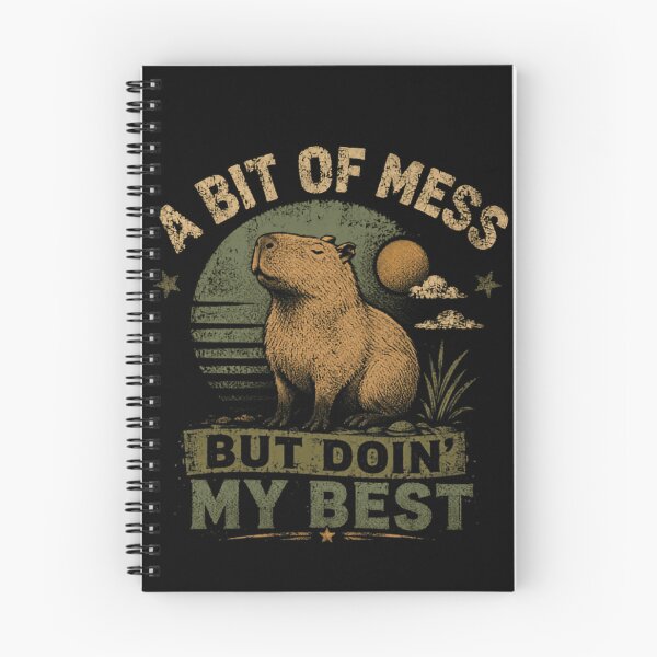 Item preview, Capybara A Bit Of Mess But Doin' My Best Relatable Animal Quote designed and sold by RetroMini2026.