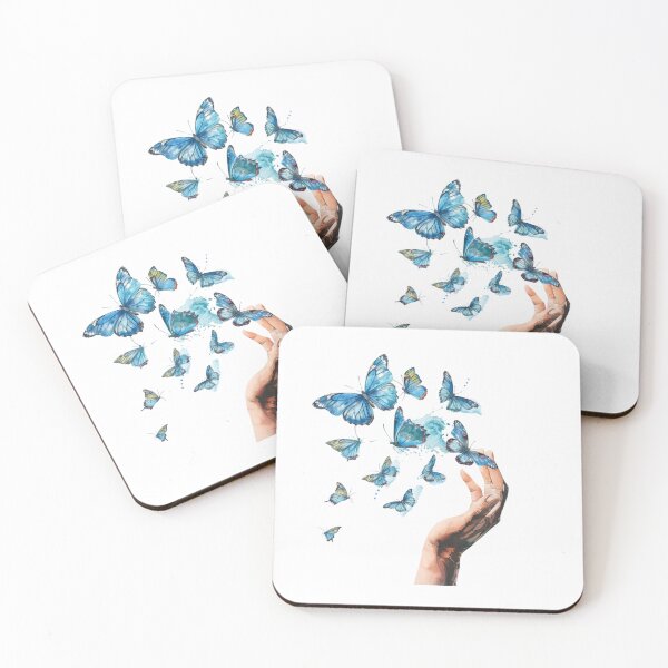 Item preview, Blue Butterfly | Elegant Nature Aesthetic Art designed and sold by Mandayartstudio.