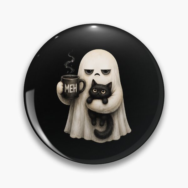 Item preview, Ghost And Cat Meh designed and sold by Aniverlia.