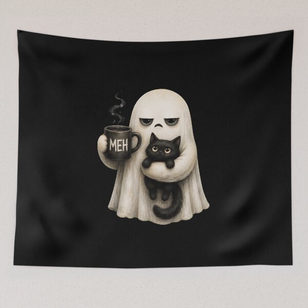 Item preview, Ghost And Cat Meh designed and sold by Aniverlia.