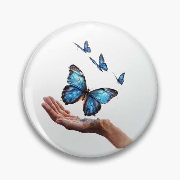 Item preview, Blue Butterfly | Elegant Nature Aesthetic Art designed and sold by Mandayartstudio.