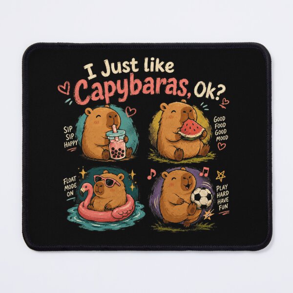 Item preview, I Just Like Capybaras, Ok? Capybara Lover Animal Owner Wildlife Fan designed and sold by RetroMini2026.