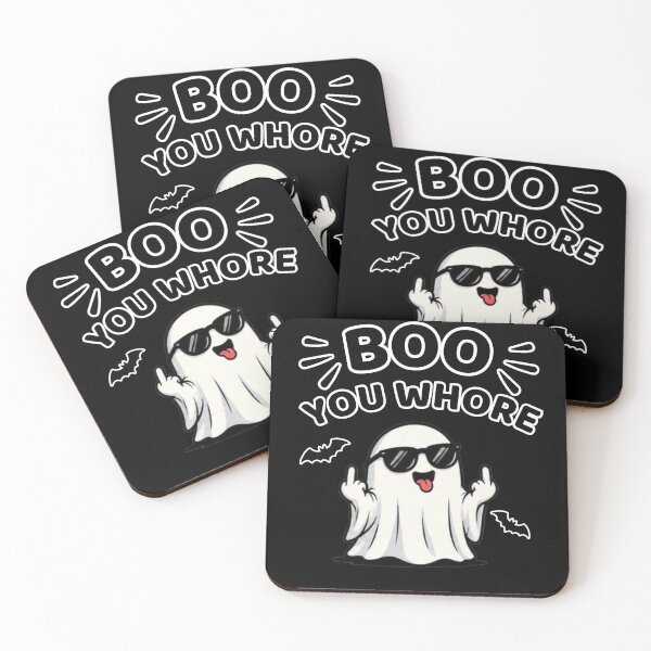 Item preview, Boo You Whore | Funny Halloween Gifts Ghost designed and sold by BrokenLabel.