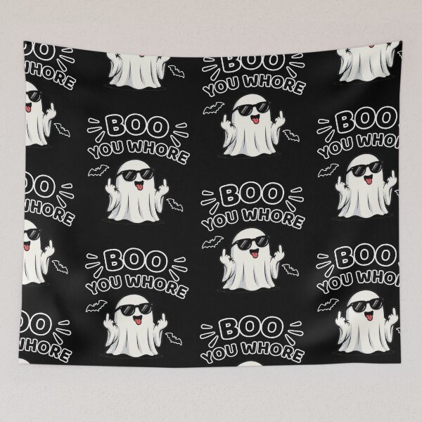 Item preview, Boo You Whore | Funny Halloween Gifts Ghost designed and sold by BrokenLabel.
