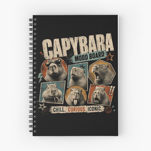 Item preview, Capybara Mood Board Chill. Curious. Iconic. Animal Lover Wildlife Fan designed and sold by JonesFlora2025.