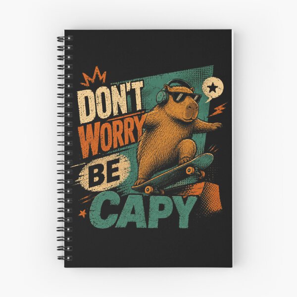 Item preview, Don't Worry Be Capy Capybara Skateboarder Animal Lover Quote designed and sold by JonesFlora2025.