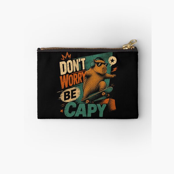 Item preview, Don't Worry Be Capy Capybara Skateboarder Animal Lover Quote designed and sold by JonesFlora2025.