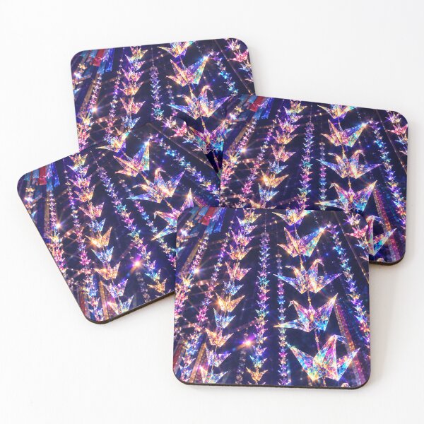 Item preview, Crystal Origami Cranes – Japanese Tanabata Festival Rainbow Prism Art designed and sold by アミヤジャ.