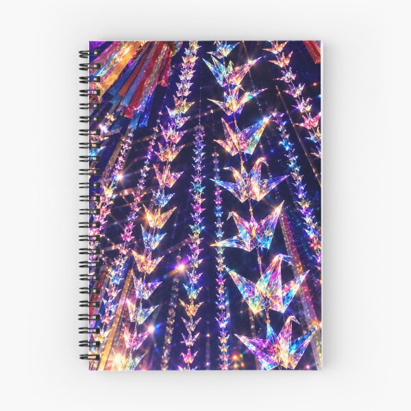 Item preview, Crystal Origami Cranes – Japanese Tanabata Festival Rainbow Prism Art designed and sold by アミヤジャ.