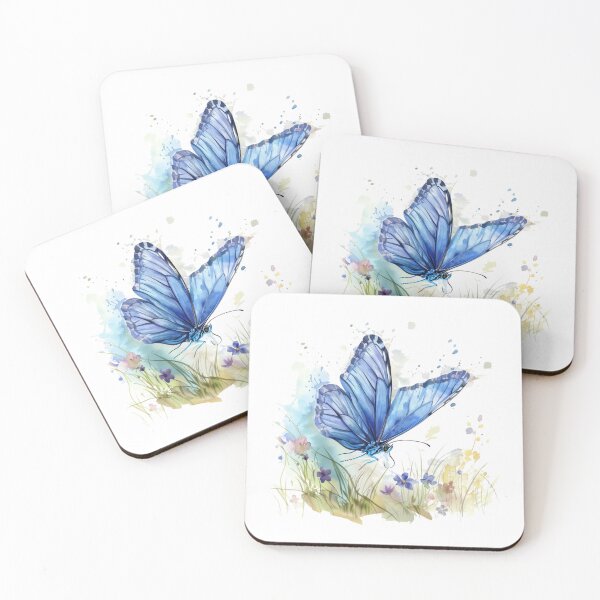 Item preview, Blue Butterfly | Elegant Nature Aesthetic Art designed and sold by Mandayartstudio.