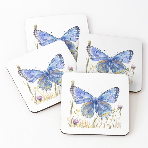 Item preview, Blue Butterfly | Elegant Nature Aesthetic Art designed and sold by Mandayartstudio.