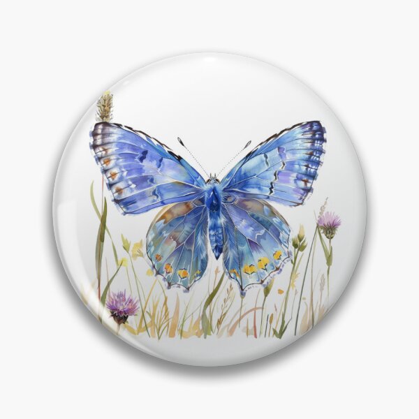 Item preview, Blue Butterfly | Elegant Nature Aesthetic Art designed and sold by Mandayartstudio.