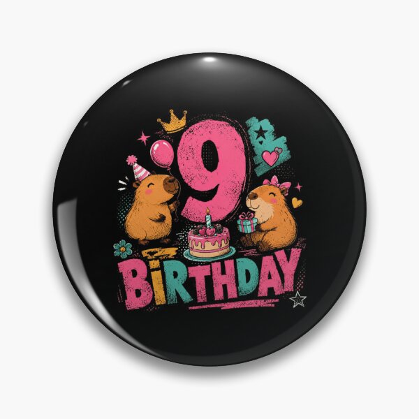 Item preview, 9 Birthday Capybara Nine Year Old Child designed and sold by RetroMini2026.