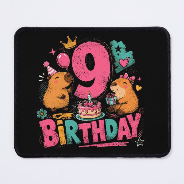 Item preview, 9 Birthday Capybara Nine Year Old Child designed and sold by RetroMini2026.