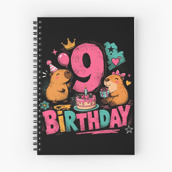 Item preview, 9 Birthday Capybara Nine Year Old Child designed and sold by RetroMini2026.