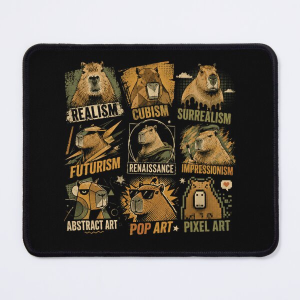 Item preview, Capybara Art Styles Nealism Cubism Surrealism Futurism Renaissance Impressionism Abstract Art Pop Art Pixel Art Lover designed and sold by JonesFlora2025.