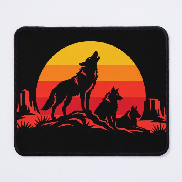 Item preview, Howling Wolves in the Desert Sunset designed and sold by JonelCrafts.