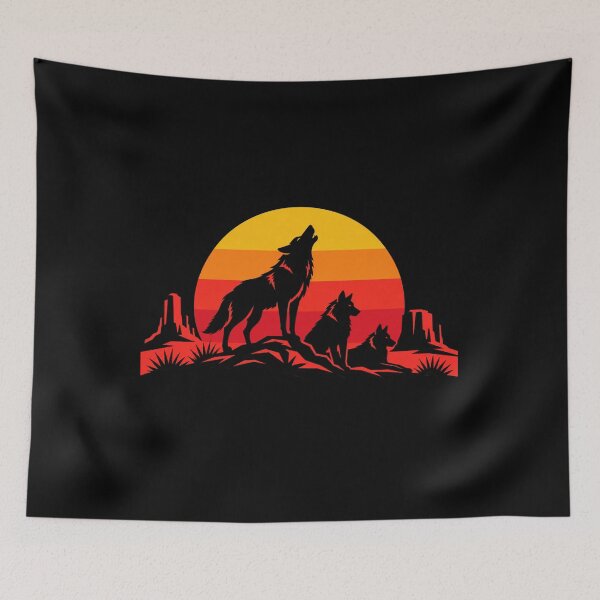 Item preview, Howling Wolves in the Desert Sunset designed and sold by JonelCrafts.