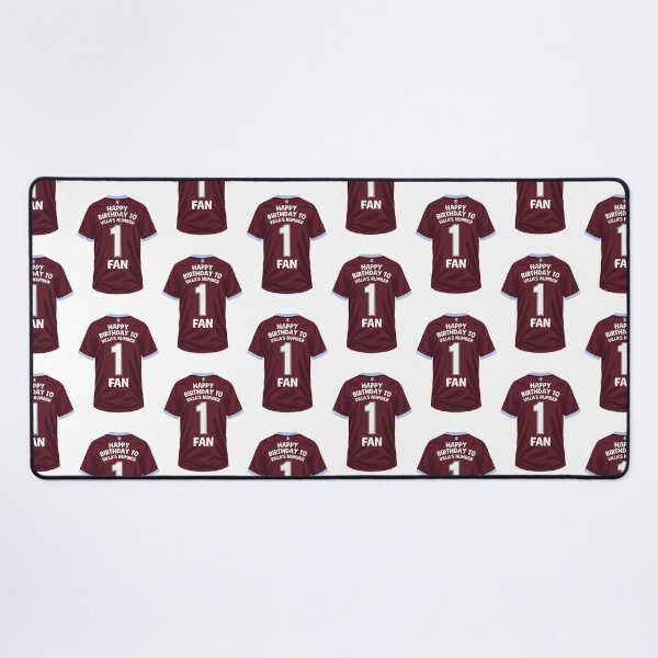 Item preview, Aston Villa Number 1 Fan Birthday Football Sticker designed and sold by The Home Of Pink Peach.