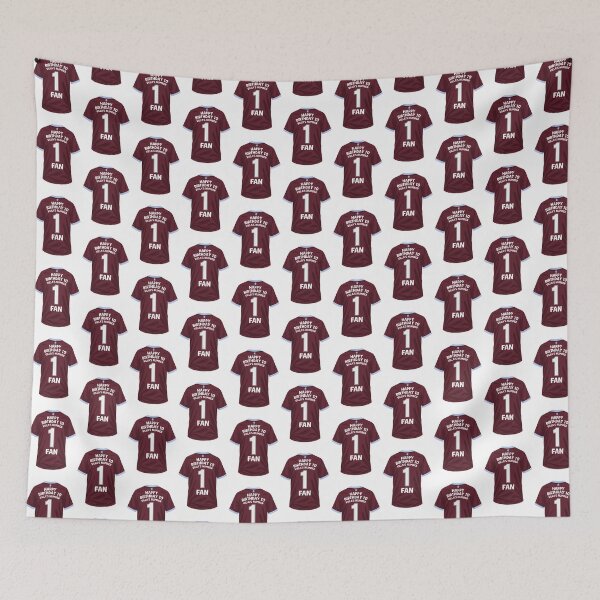 Item preview, Aston Villa Number 1 Fan Birthday Football Sticker designed and sold by The Home Of Pink Peach.
