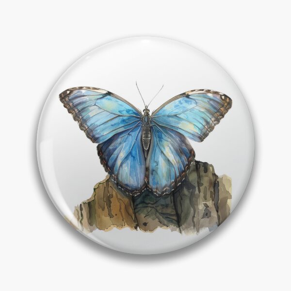 Item preview, Blue Butterfly | Elegant Nature Aesthetic Art designed and sold by Mandayartstudio.