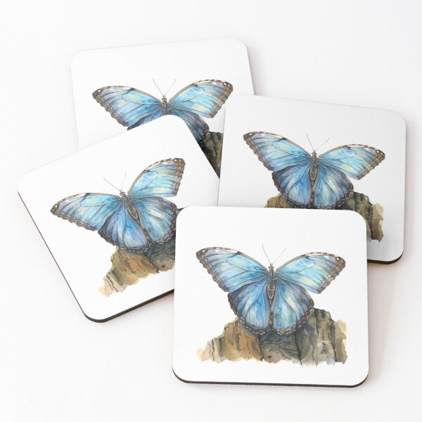 Item preview, Blue Butterfly | Elegant Nature Aesthetic Art designed and sold by Mandayartstudio.