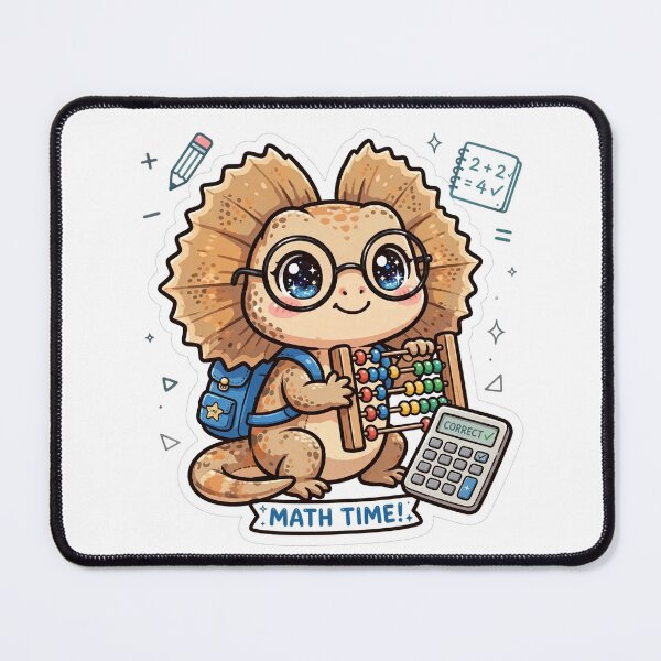 Item preview, Cute Frilled Lizard Math Time designed and sold by Wildlife-Walk.