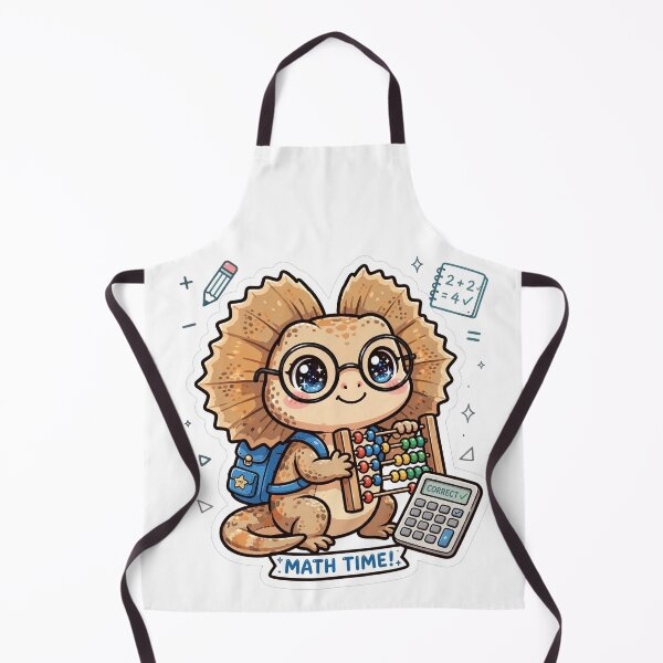 Item preview, Cute Frilled Lizard Math Time designed and sold by Wildlife-Walk.