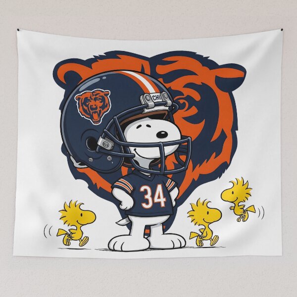 Item preview,  Snoopy And Woodstock Chicago Bears Football Fan Game Day designed and sold by DamianRoy88.