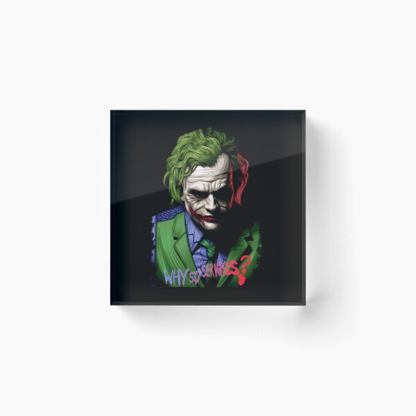 Item preview, Why So Serious? Neon Joker Pop Art Portrait designed and sold by EllieBussau.