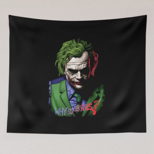 Item preview, Why So Serious? Neon Joker Pop Art Portrait designed and sold by EllieBussau.