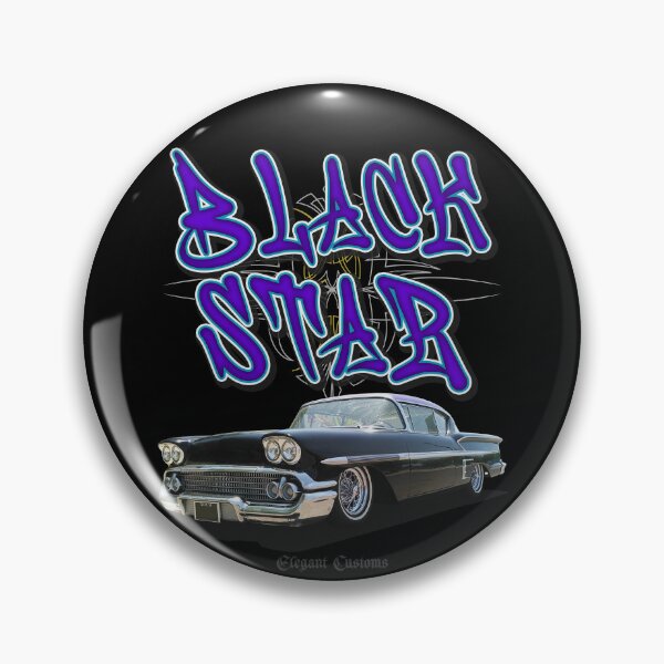Item preview, 1958 Impala Black Star with text - Lowrider, Kustom, Hot Rod, Muscle Car designed and sold by Elegant Customs.