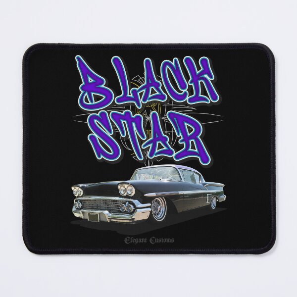 Item preview, 1958 Impala Black Star with text - Lowrider, Kustom, Hot Rod, Muscle Car designed and sold by Elegant Customs.