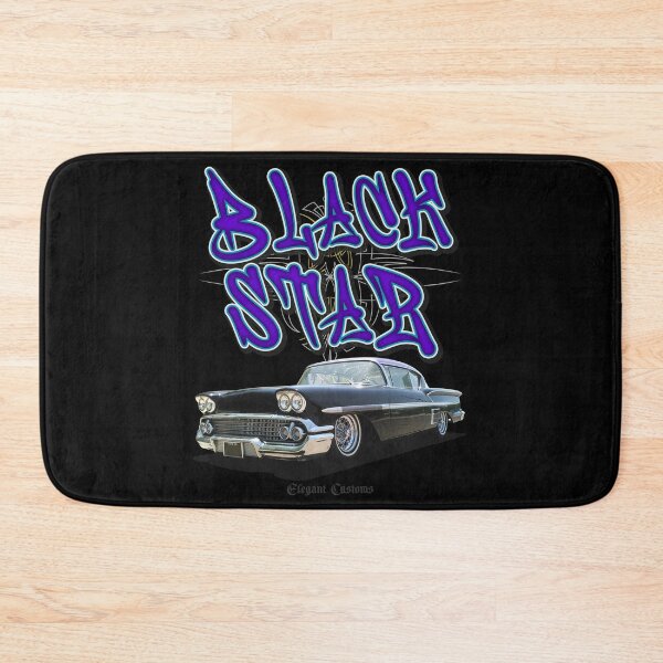 Item preview, 1958 Impala Black Star with text - Lowrider, Kustom, Hot Rod, Muscle Car designed and sold by Elegant Customs.