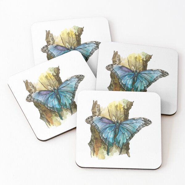 Item preview, Blue Butterfly | Elegant Nature Aesthetic Art designed and sold by Mandayartstudio.