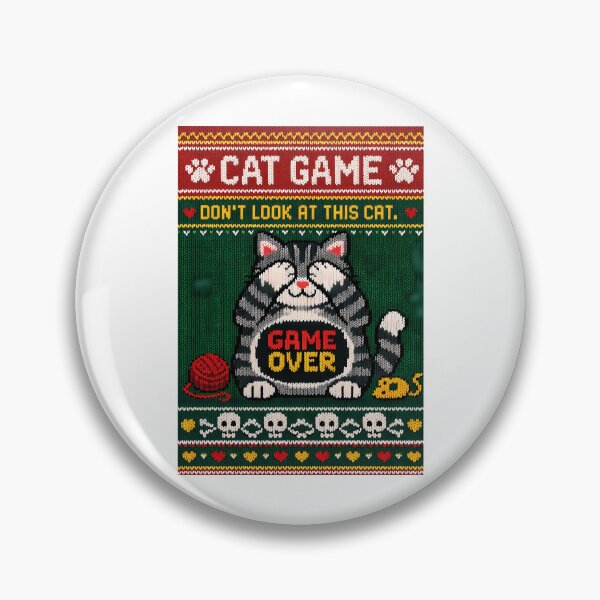 Item preview, Cat Game Funny Knitted Picture designed and sold by Raniya-Otte.
