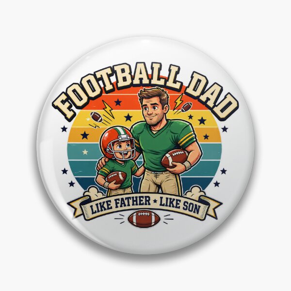 Item preview, Football Dad Father Son American Football Vintage Retro Sports Gift designed and sold by DIRTYSKETCHH.