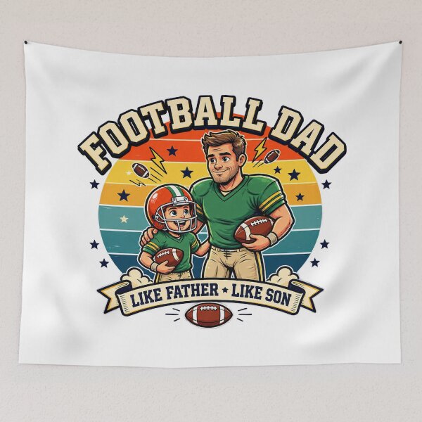 Item preview, Football Dad Father Son American Football Vintage Retro Sports Gift designed and sold by DIRTYSKETCHH.