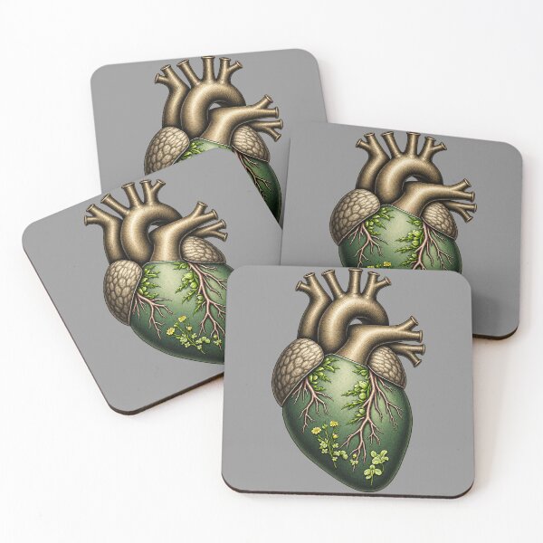 Item preview, Blooming Anatomical Heart – Botanical Nature Art Print designed and sold by RobertArt08.