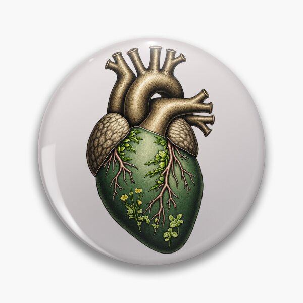 Item preview, Blooming Anatomical Heart – Botanical Nature Art Print designed and sold by RobertArt08.