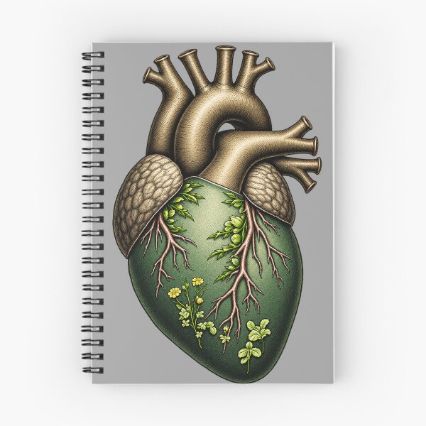 Item preview, Blooming Anatomical Heart – Botanical Nature Art Print designed and sold by RobertArt08.