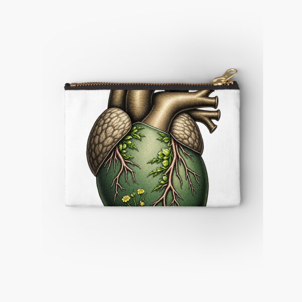 Item preview, Blooming Anatomical Heart – Botanical Nature Art Print designed and sold by RobertArt08.