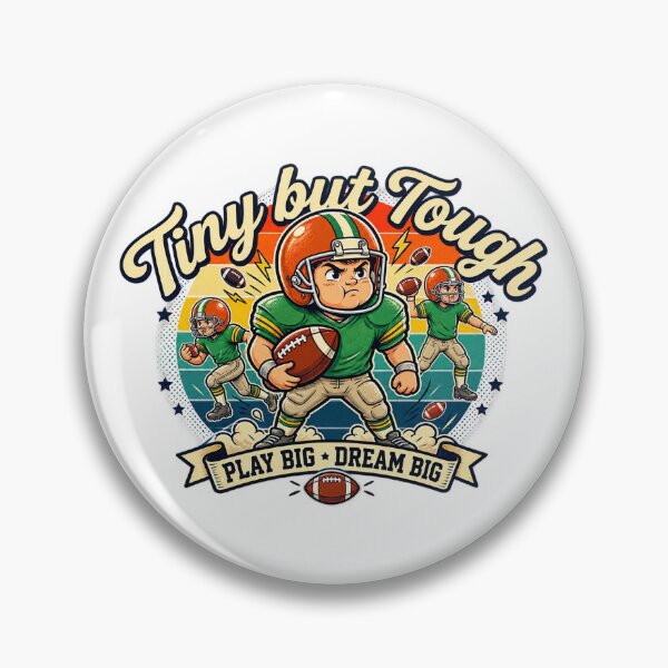 Item preview, Tiny But Tough Funny American Football Kid Retro Vintage Sports designed and sold by DIRTYSKETCHH.