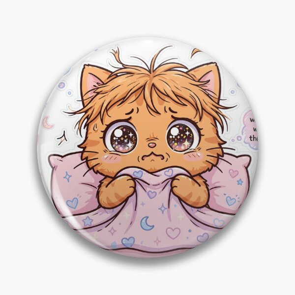 Item preview, Me At 3AM Replaying Every Embarrassing Moment Of My Life - Cute Anxious Orange Cat designed and sold by Interactive-Art.