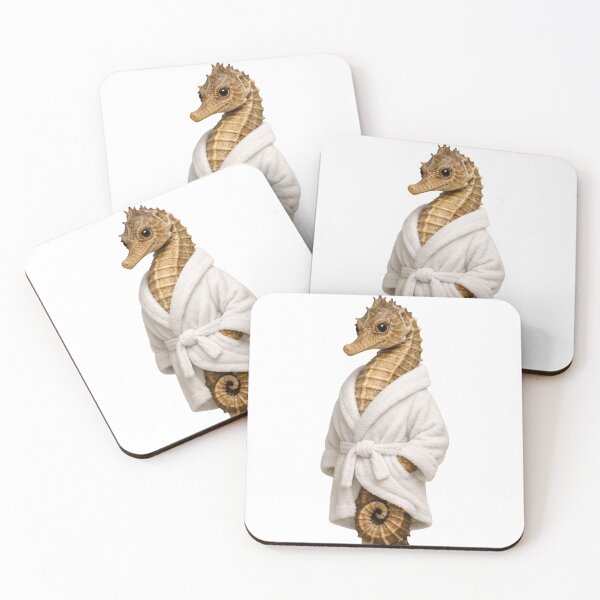 Item preview, Lined Seahorse Fluffy Bathrobe designed and sold by Sillytoe.